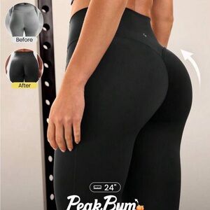 High-Waist Black Sculpting Leggings - PeakBum